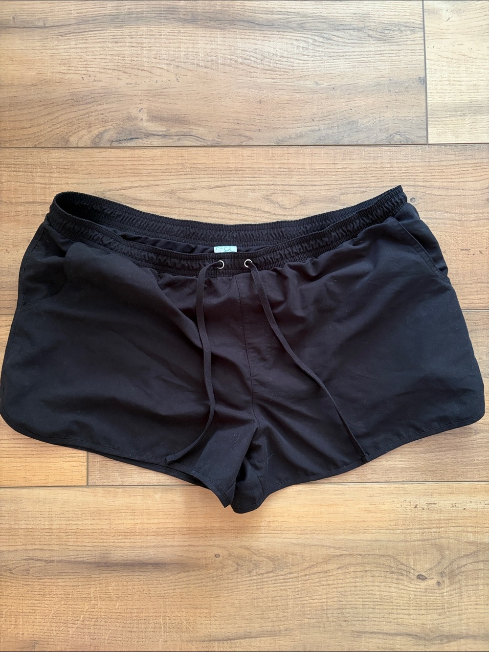 Kona Sol Black Women's Drawstring Swim Shorts XL 3” Inseam